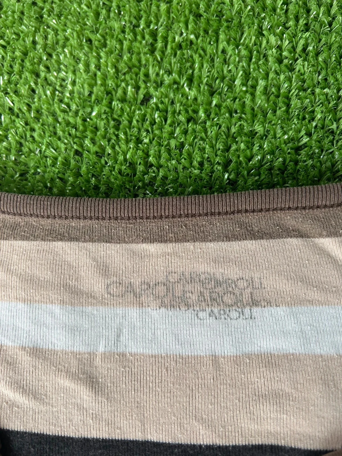 T-shirt listrado bege vintage Caroll tamanho 40 – photo 5